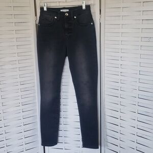 Good American black skinny stretch crop woman  jeans size 2/26